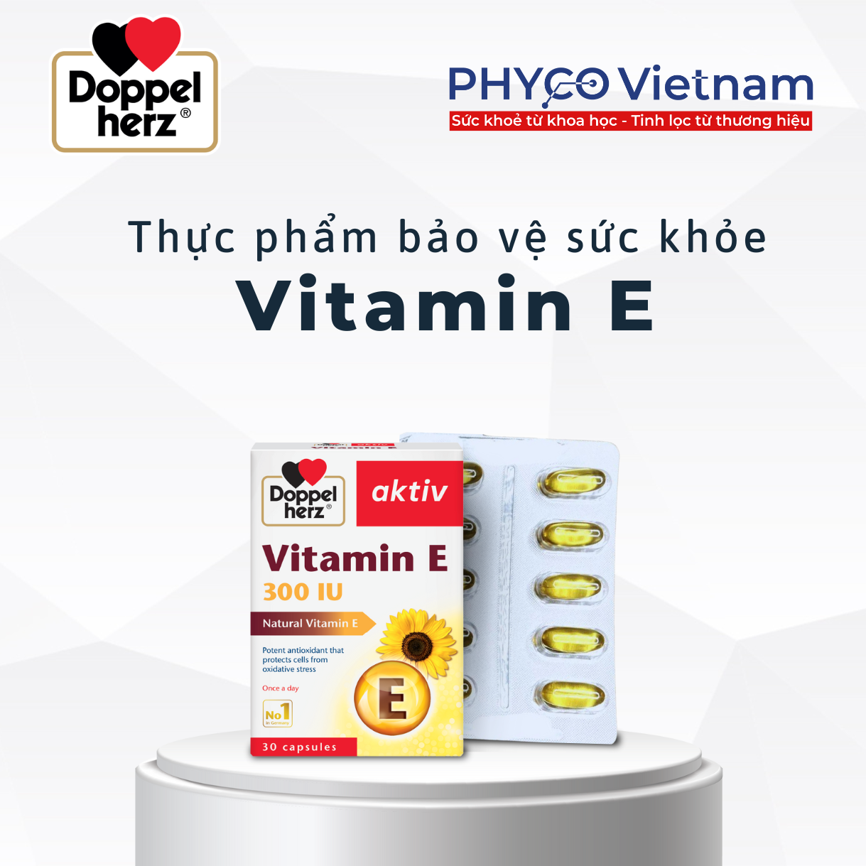 TPBVSK Doppelherz Aktiv Vitamin E hỗ trợ làm chậm quá trình lão hóa - Phân phối chính hãng
