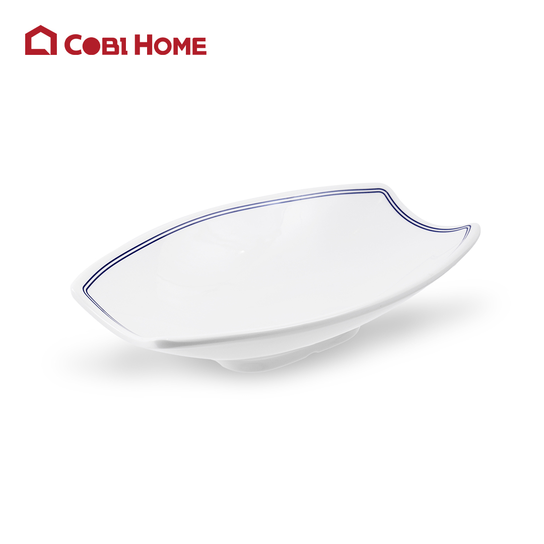 Dĩa Yangge trắng vân xanh oval Size 22.7cm_378044_JMC429-YHL