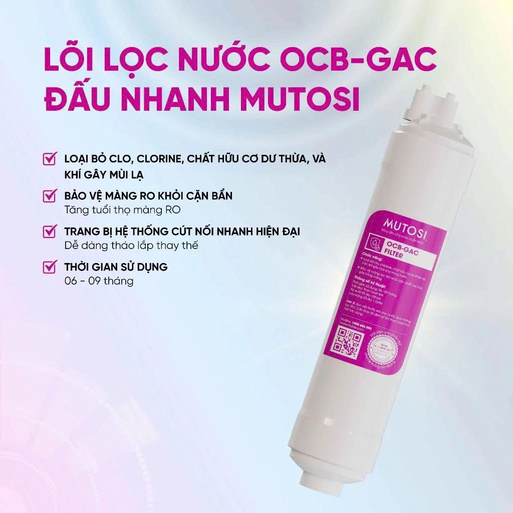 Lõi lọc số 2 OCB-GAC 10" nối nhanh - Phân phối chính hãng