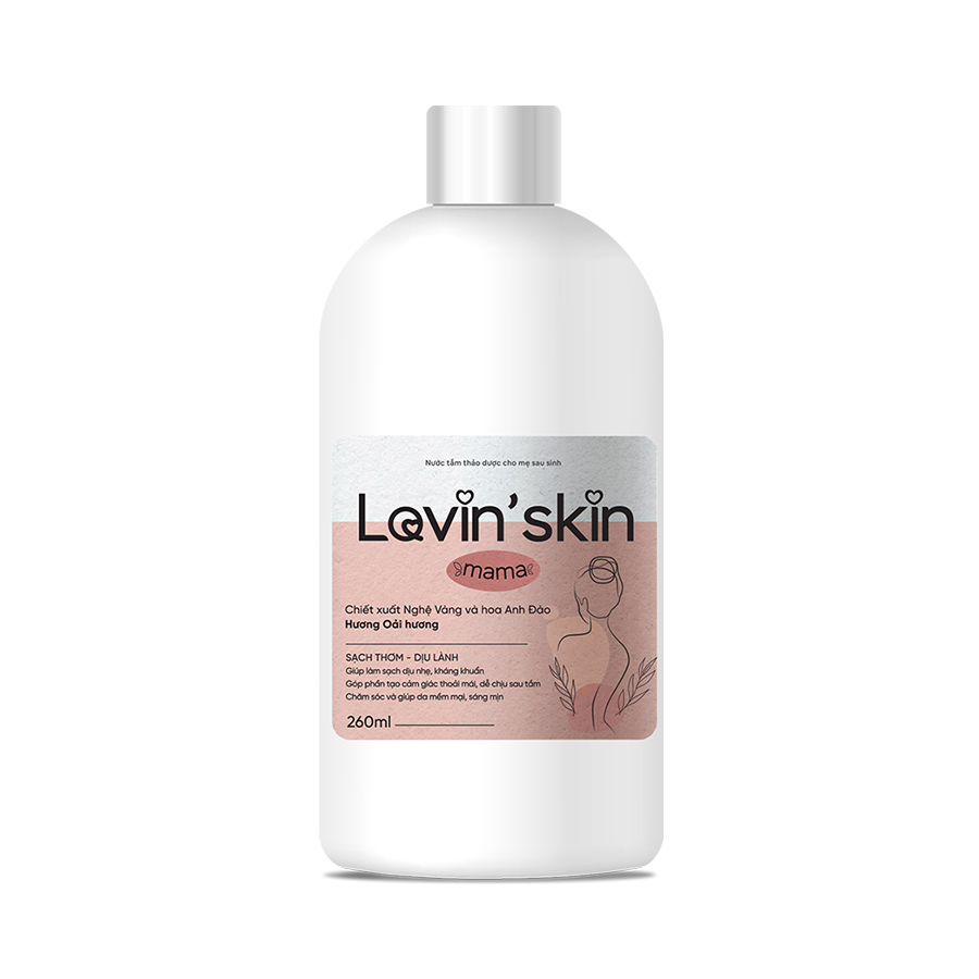 Nước tắm thảo dược cho mẹ sau sinh Lovin'skin Mama 260ml-duoc-ban-tai-Siêu Thị Ánh Nguyệt
