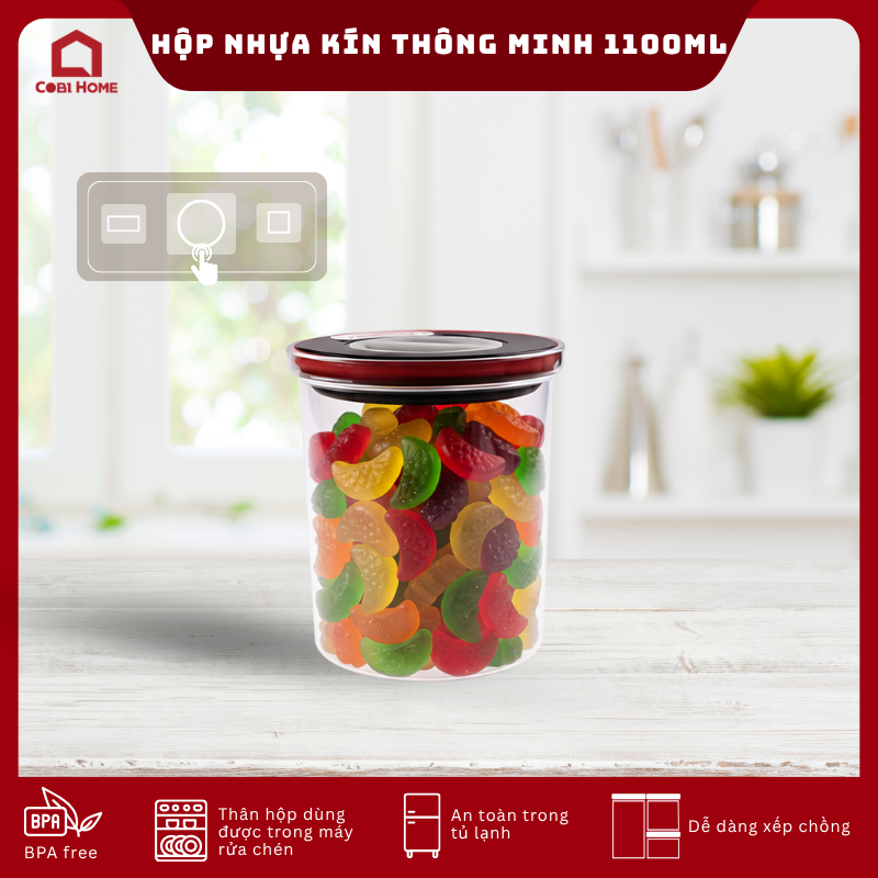 Hộp nhựa kín thông minh 1100ml_364382 - Phân phối chính hãng