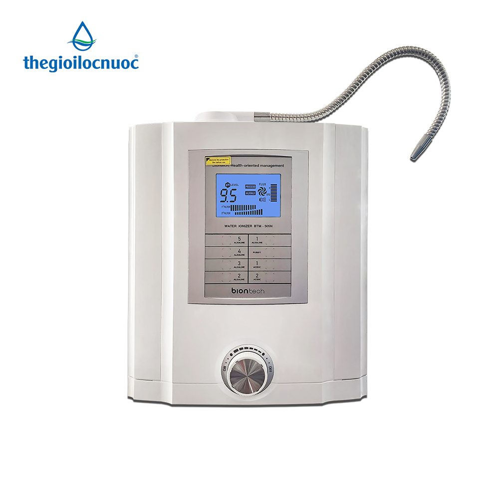 Máy lọc nước công nghệ điện giải ion kiềm dùng trong gia đình, model: BTM-505N, nhãn hiệu Biontech