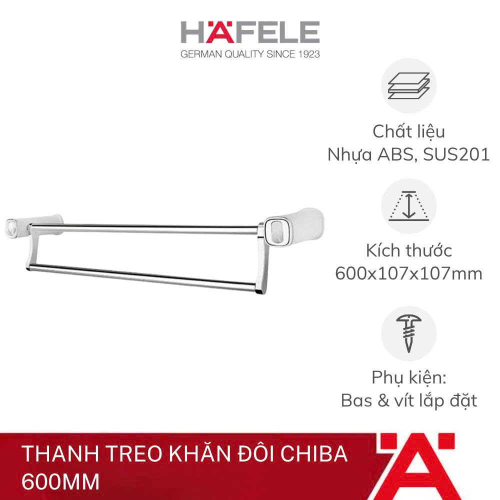 Thanh treo khăn đôi Chiba 600mm 580.06.011 - Phân phối chính hãng