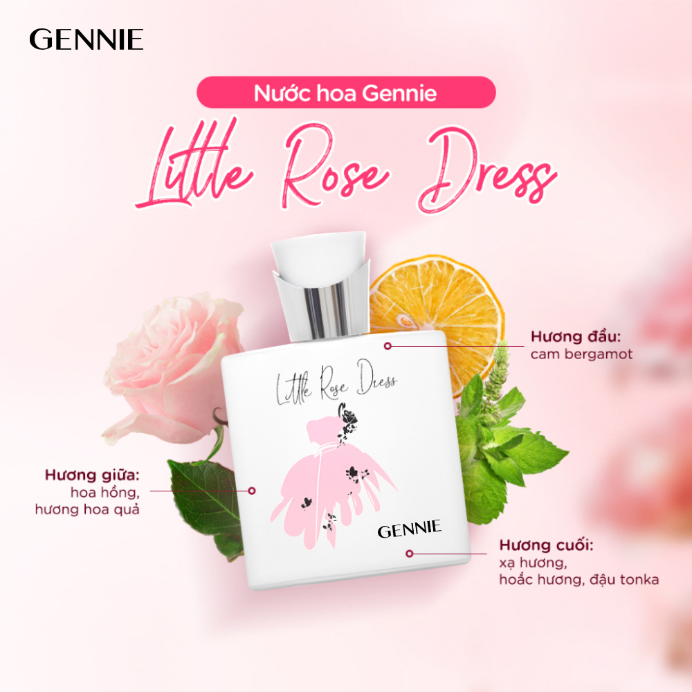 Nước Hoa Gennie- Little Rose Dress 50ml - Phân phối chính hãng