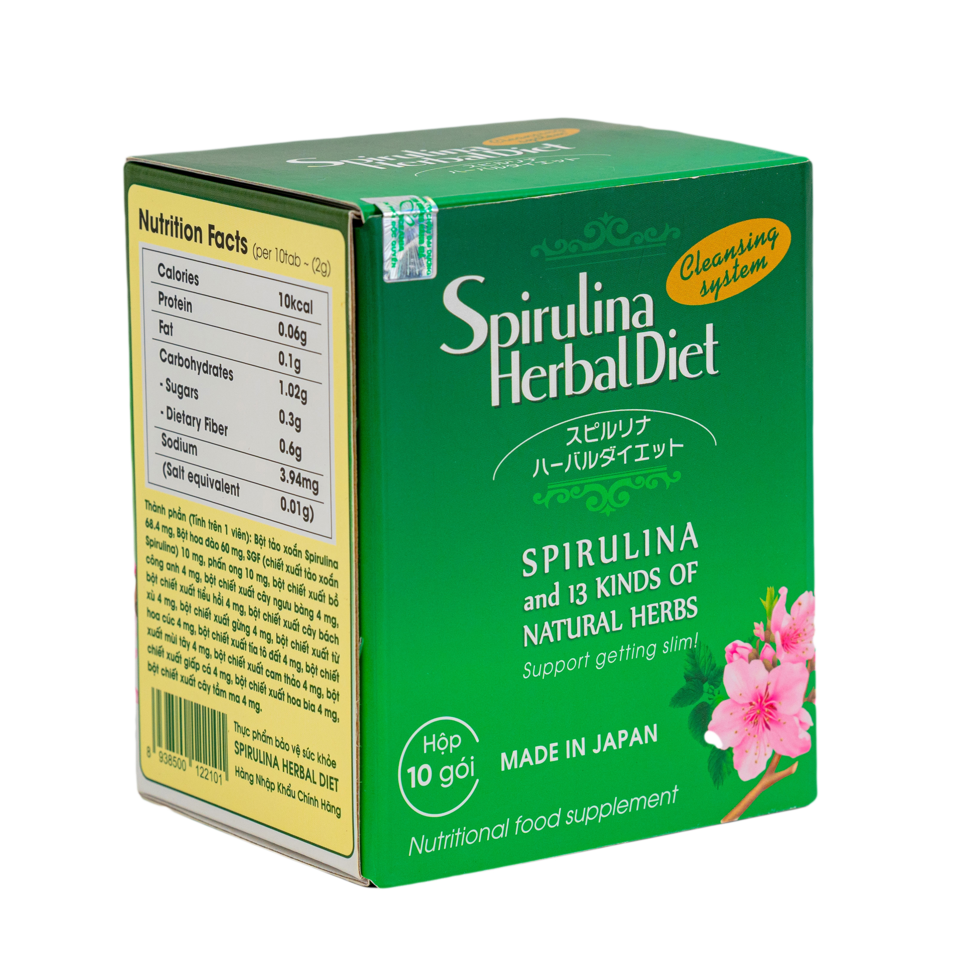 Tảo Spirulina Herbal Diet hỗ trợ giảm cân, thải độc cơ thể 20gr