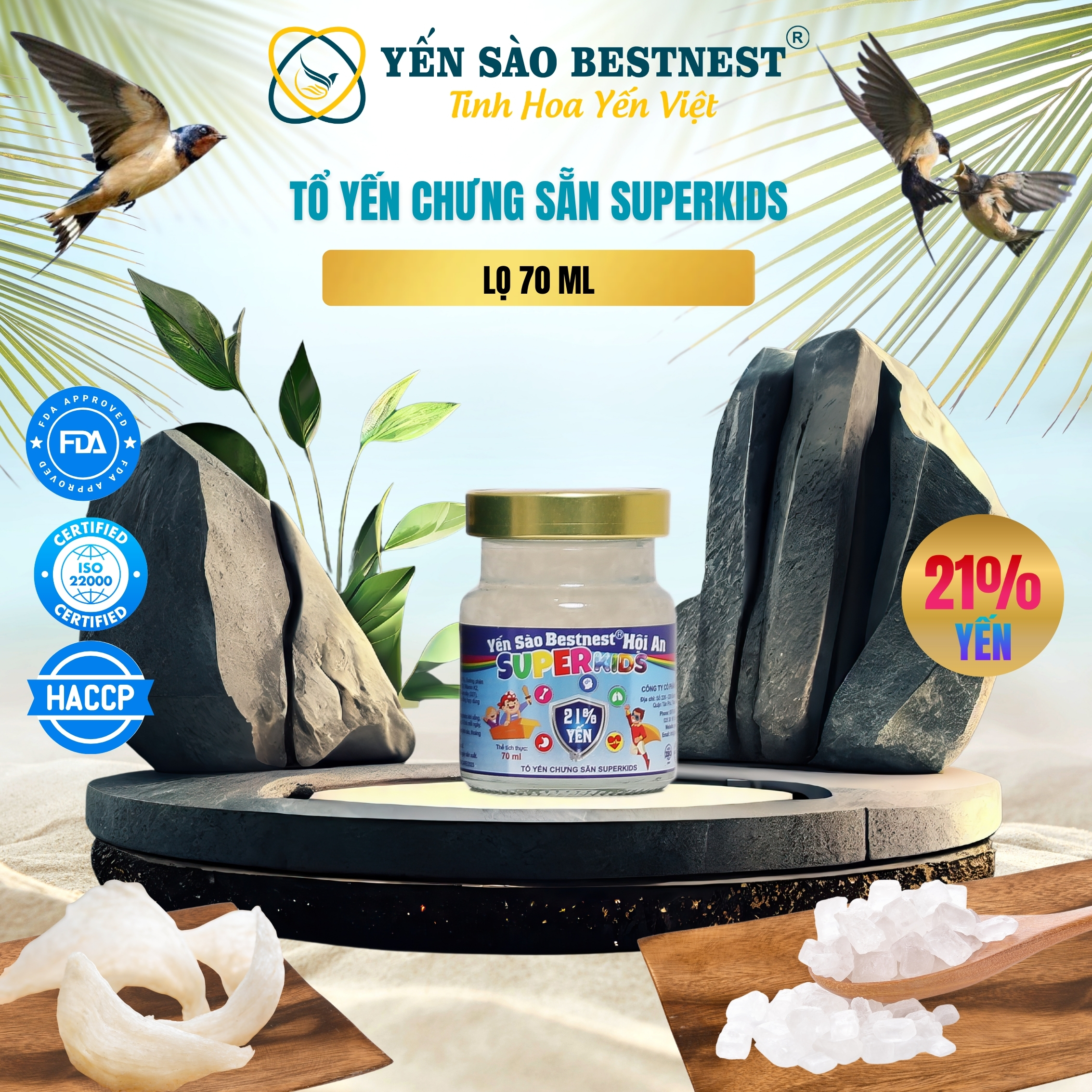 Hộp 1 hũ Yến Sào BESTNEST HỘI AN 21% Superkids - 4