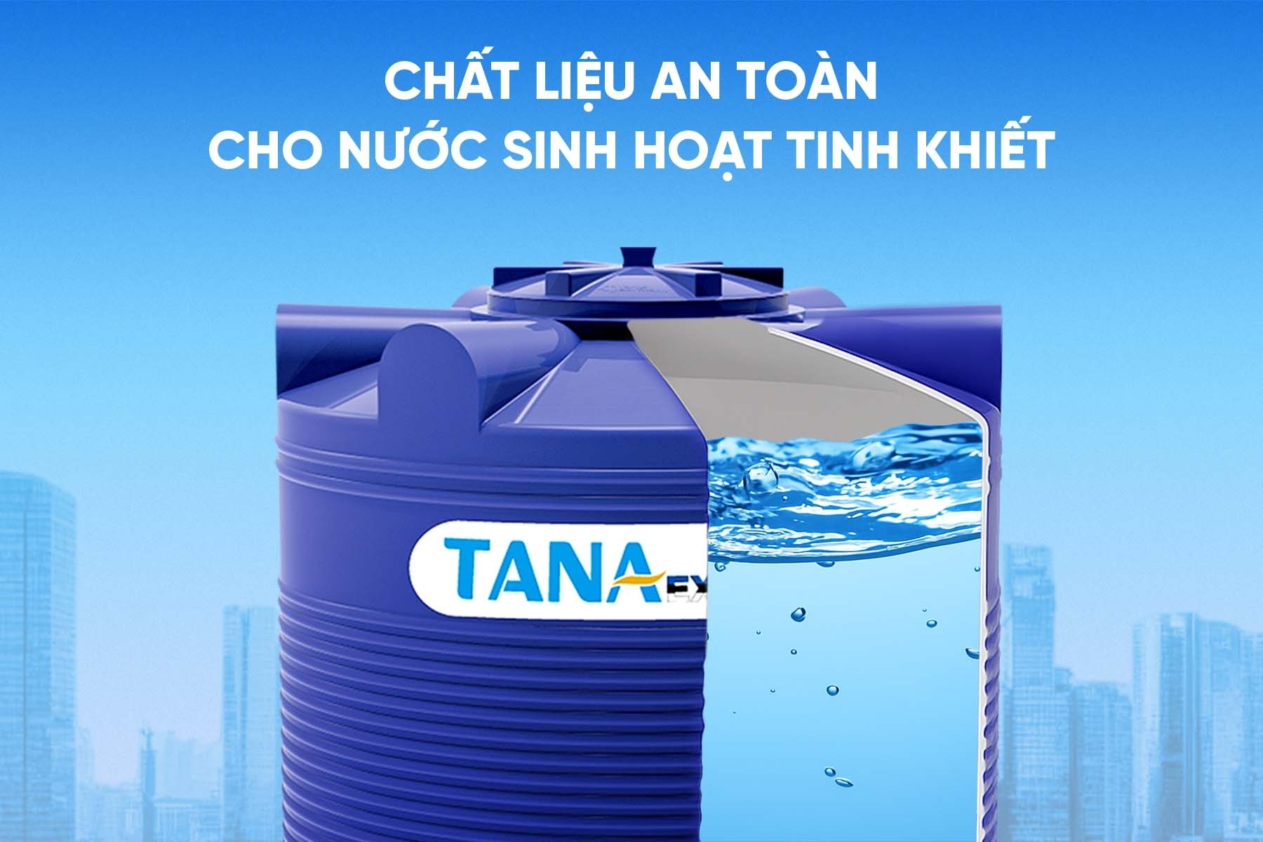 Bồn nhựa Tân Á 2000D EX- bồn đứng ( Phân phối từ khu vực Bình Định trở ra phía Bắc )