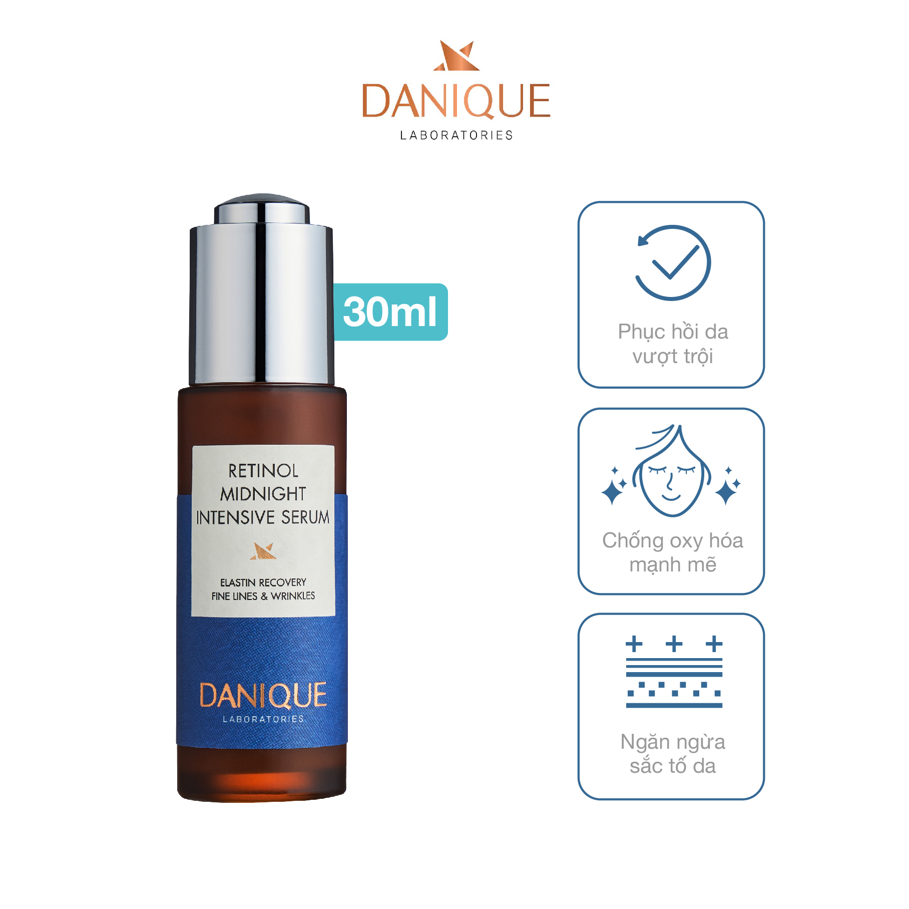 Tinh Chất Sáng Da Và Cải Thiện Nếp Nhăn Danique Retinol Midnight Intensive Serum 30ml - Phân phối chính hãng