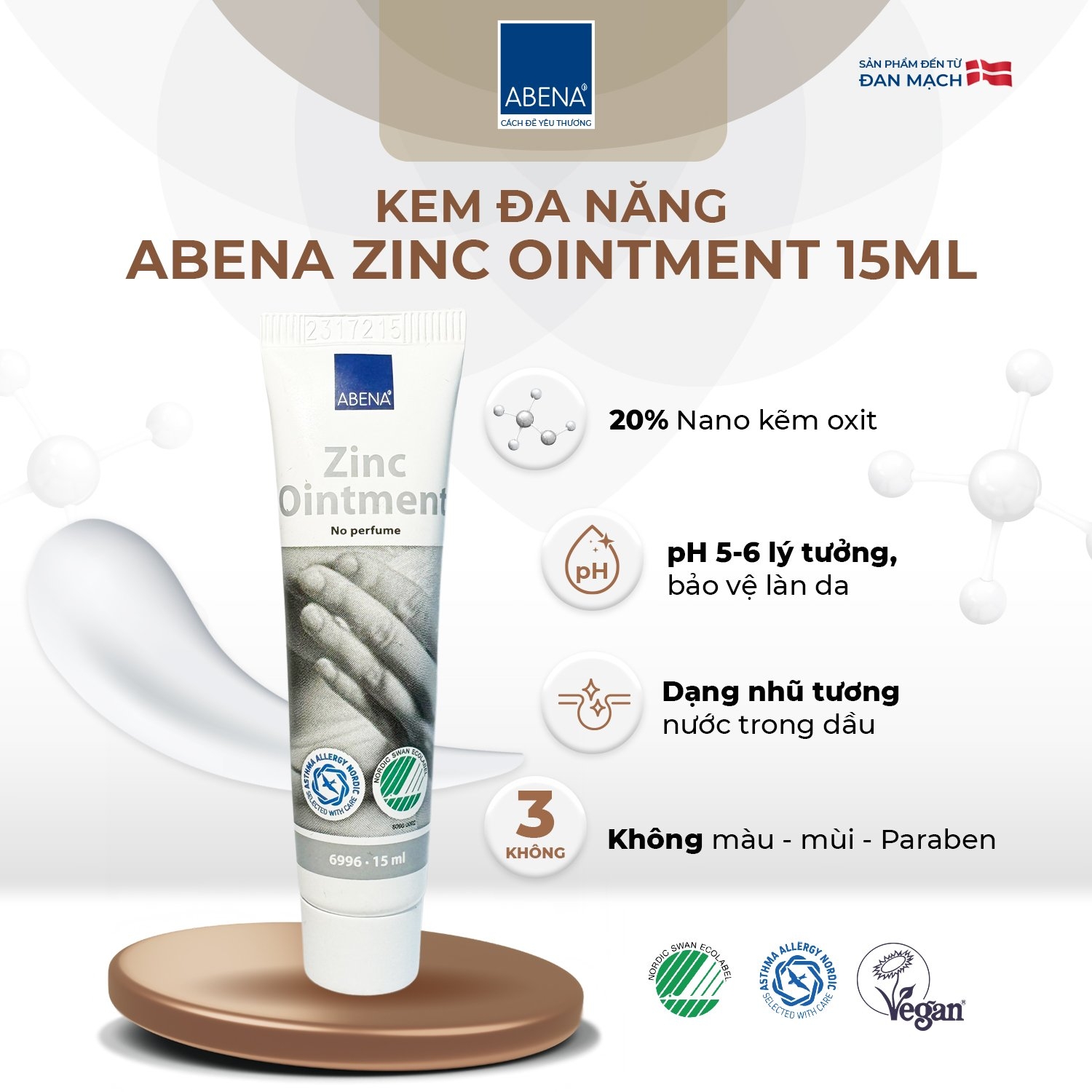 Kem đa năng Abena Zinc Oinment 15ml