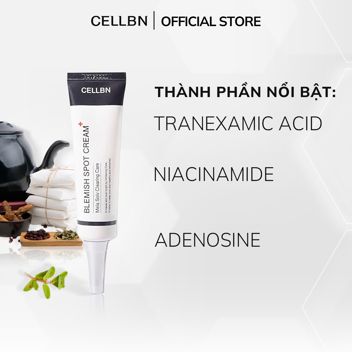Set Hỗ Trợ Giảm Sắc Tố - Giảm Sạm Nám An Toàn - Kem Blemish Spot Cream & Gel Black Spot Patch - 3
