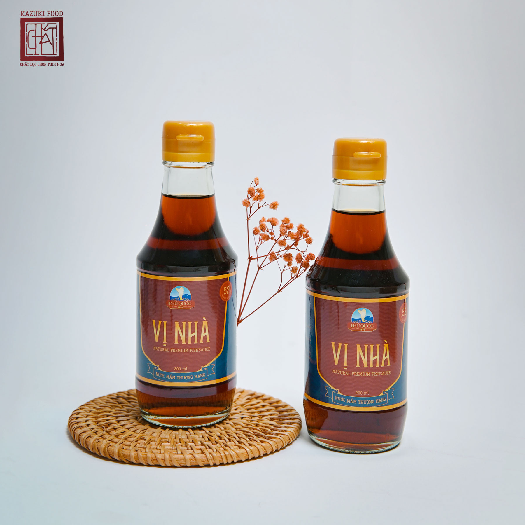 Nước mắm nguyên chất  VỊ NHÀ Phú Quốc (2 chai x 200ml/ 1 chai)