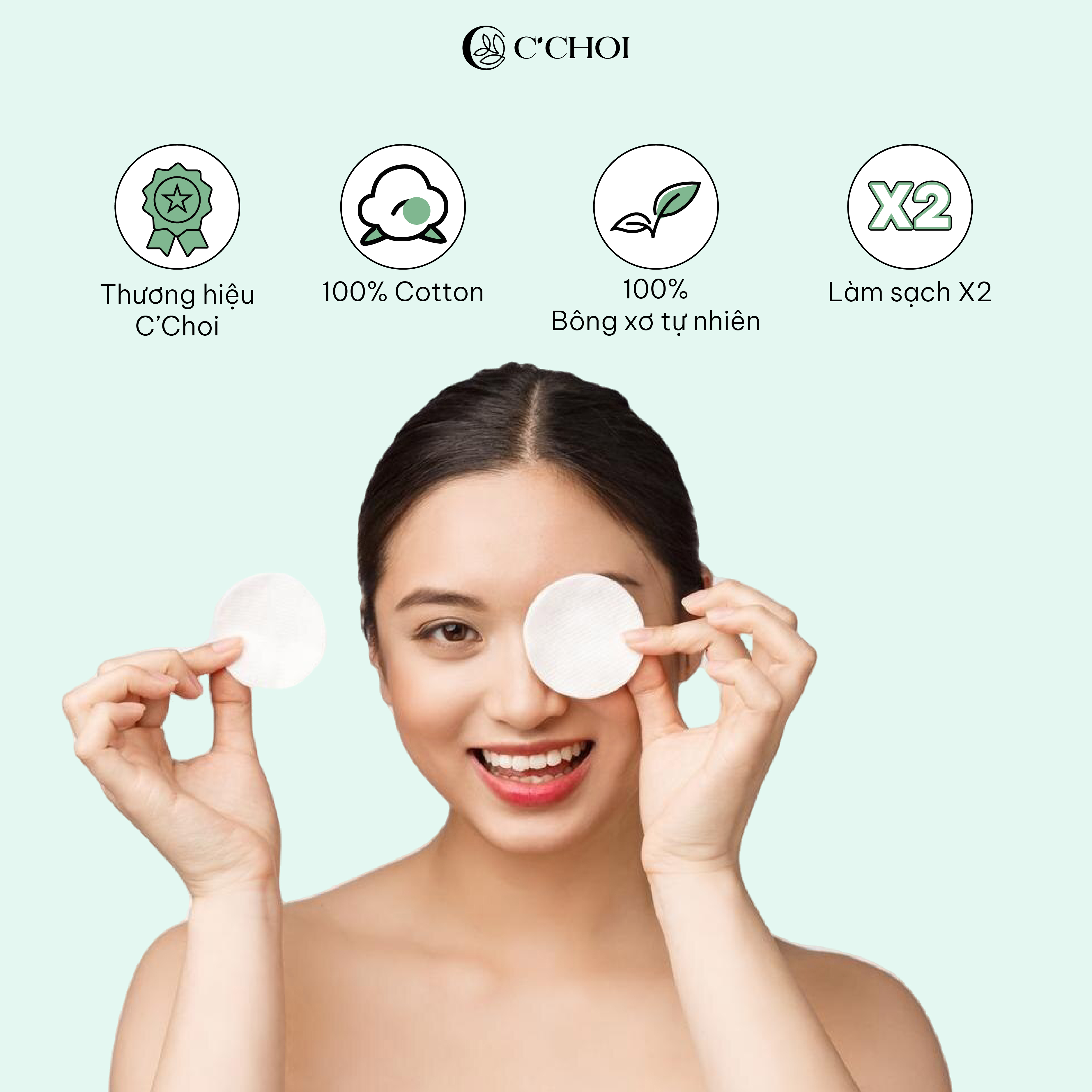 Bông làm sạch da - Skin cleansing cotton