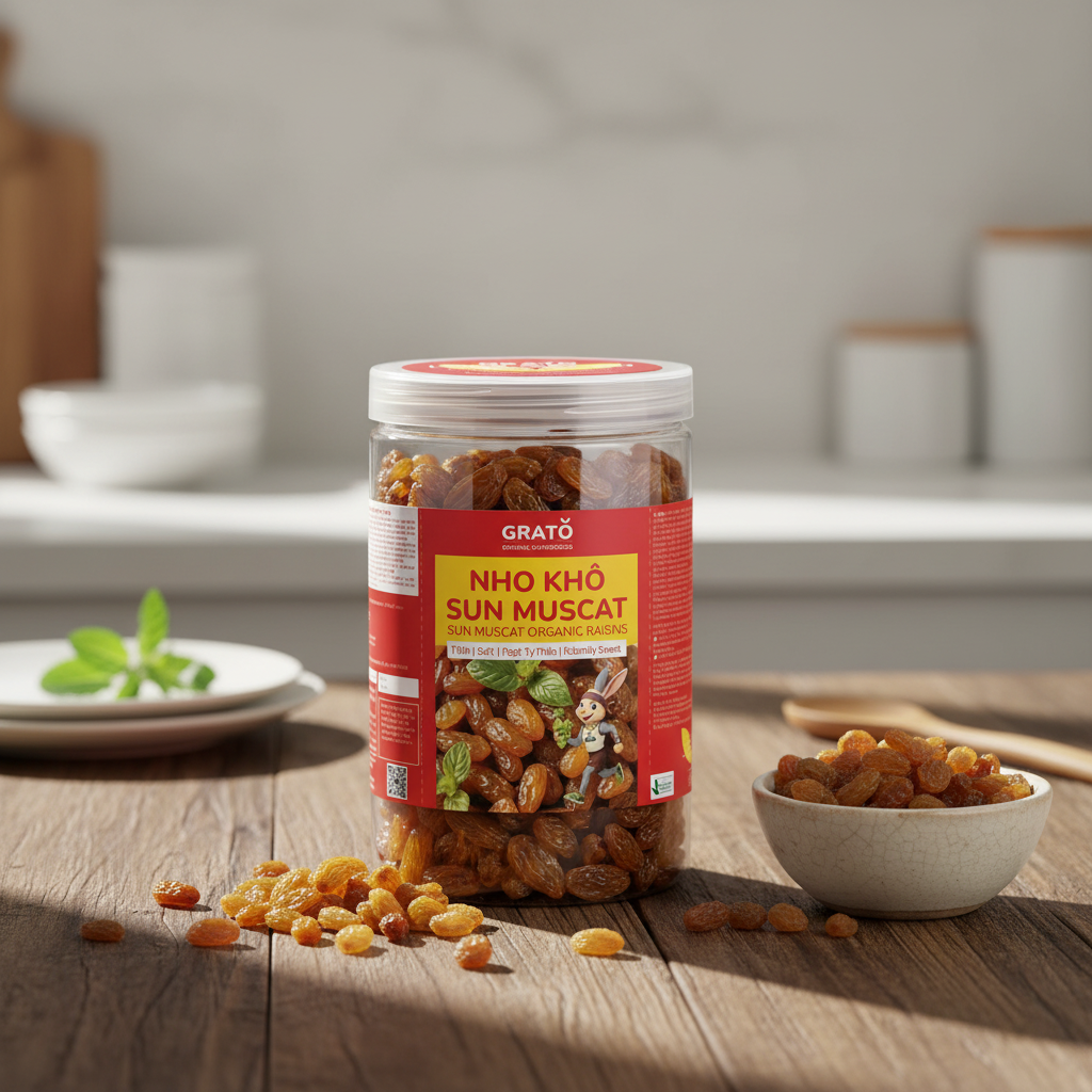 Nho khô Sun Muscat Hữu Cơ GRATO 500g - 6