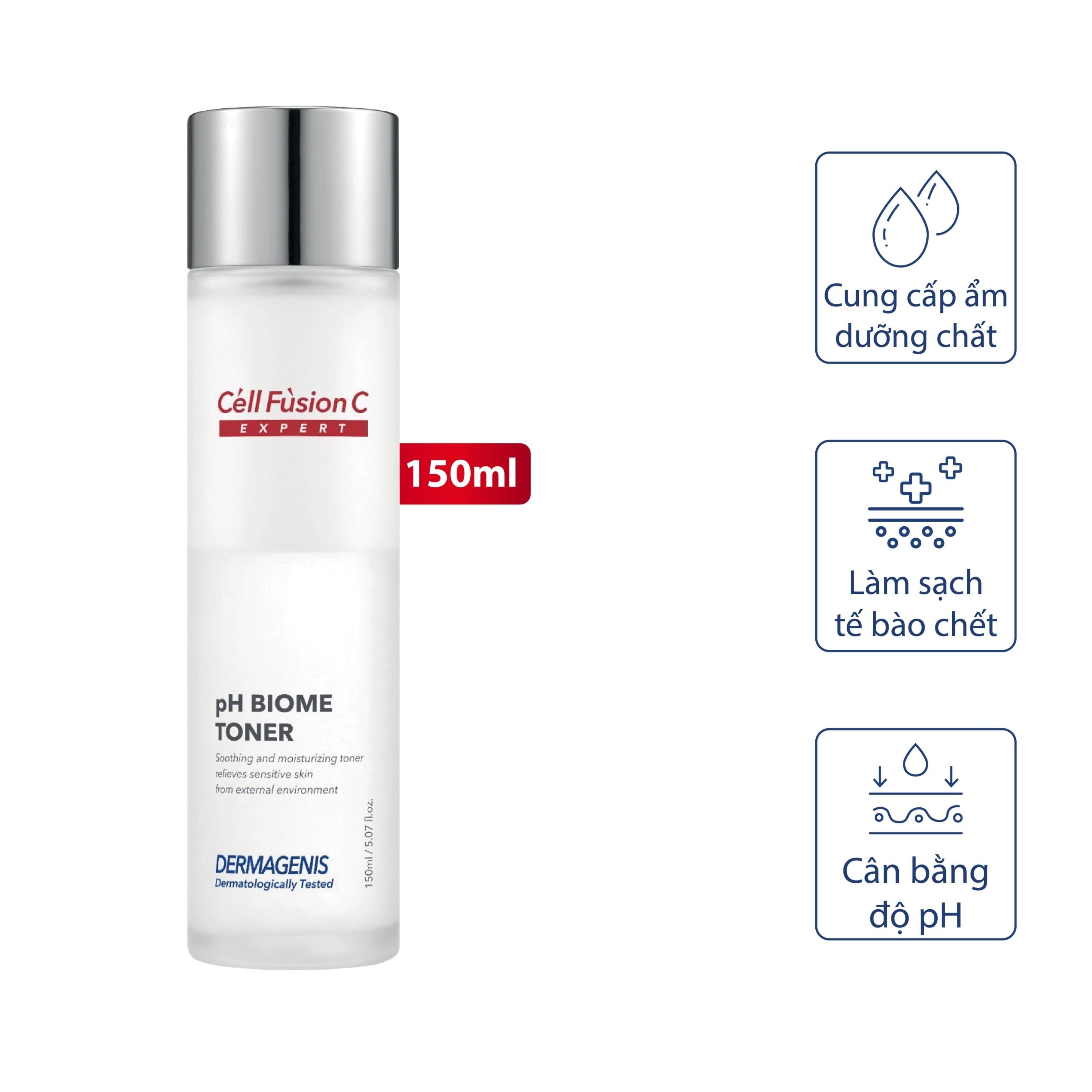 Toner Cấp Ẩm, Tăng Cường Hàng Rào Bảo Vệ Da - Cell Fusion C Expert Dermagenis pH Biome Toner 150ml-duoc-ban-tai-Droppiimart