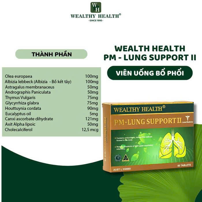Viên Uống Tăng Cường Chức Năng Phổi PM – LUNG SUPPORT II