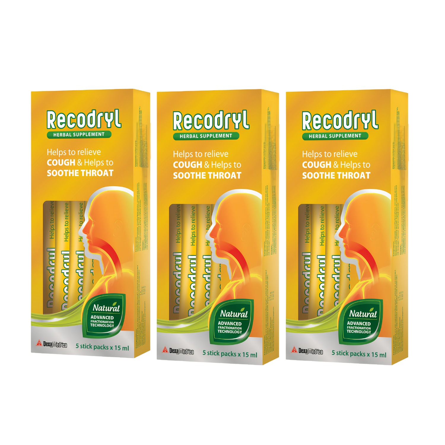 Combo 3 hộp Siro ho thảo dược RECODRYL