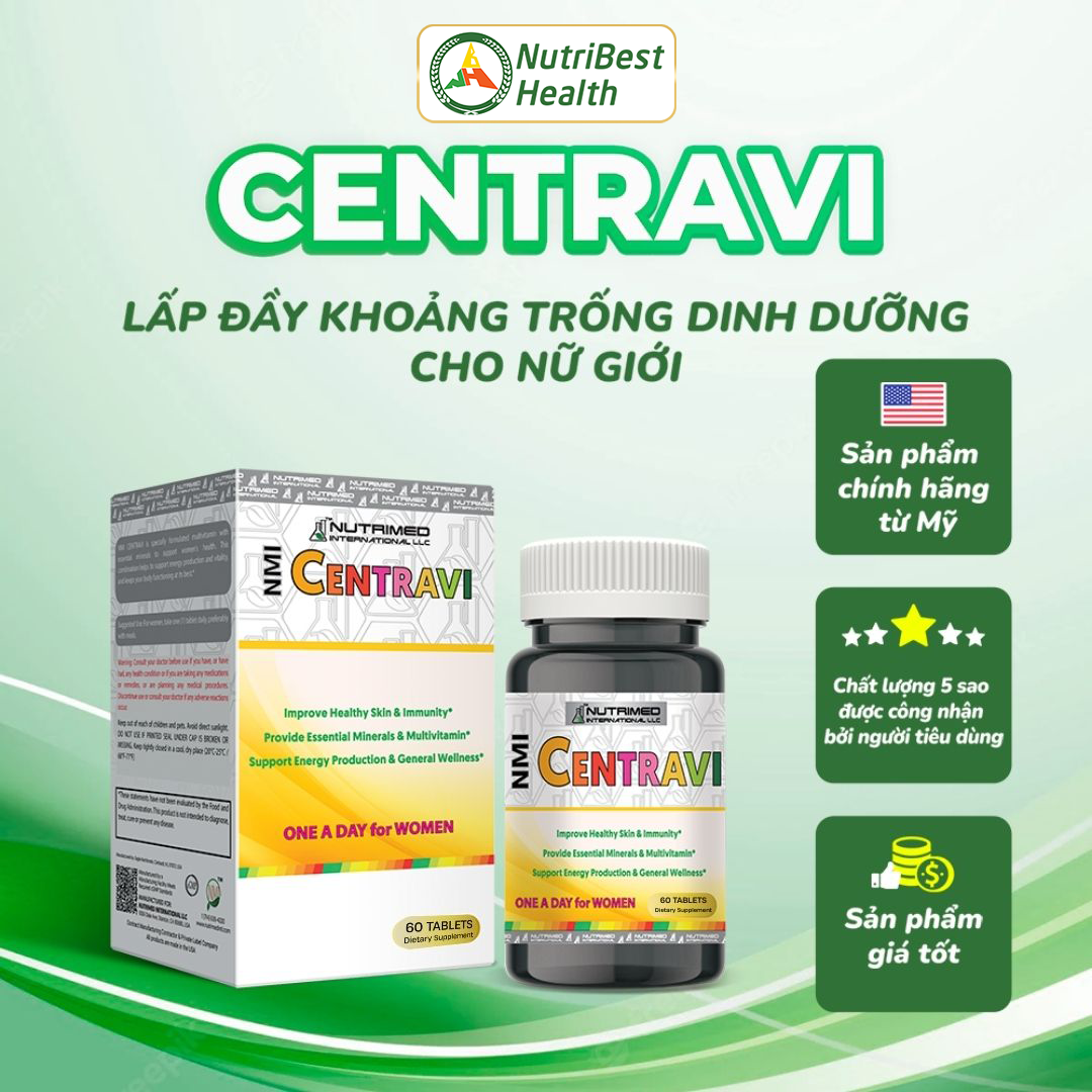 Thực phẩm bảo vệ sức khỏe NMI Centravi Nữ Giới (60 viên) - 5