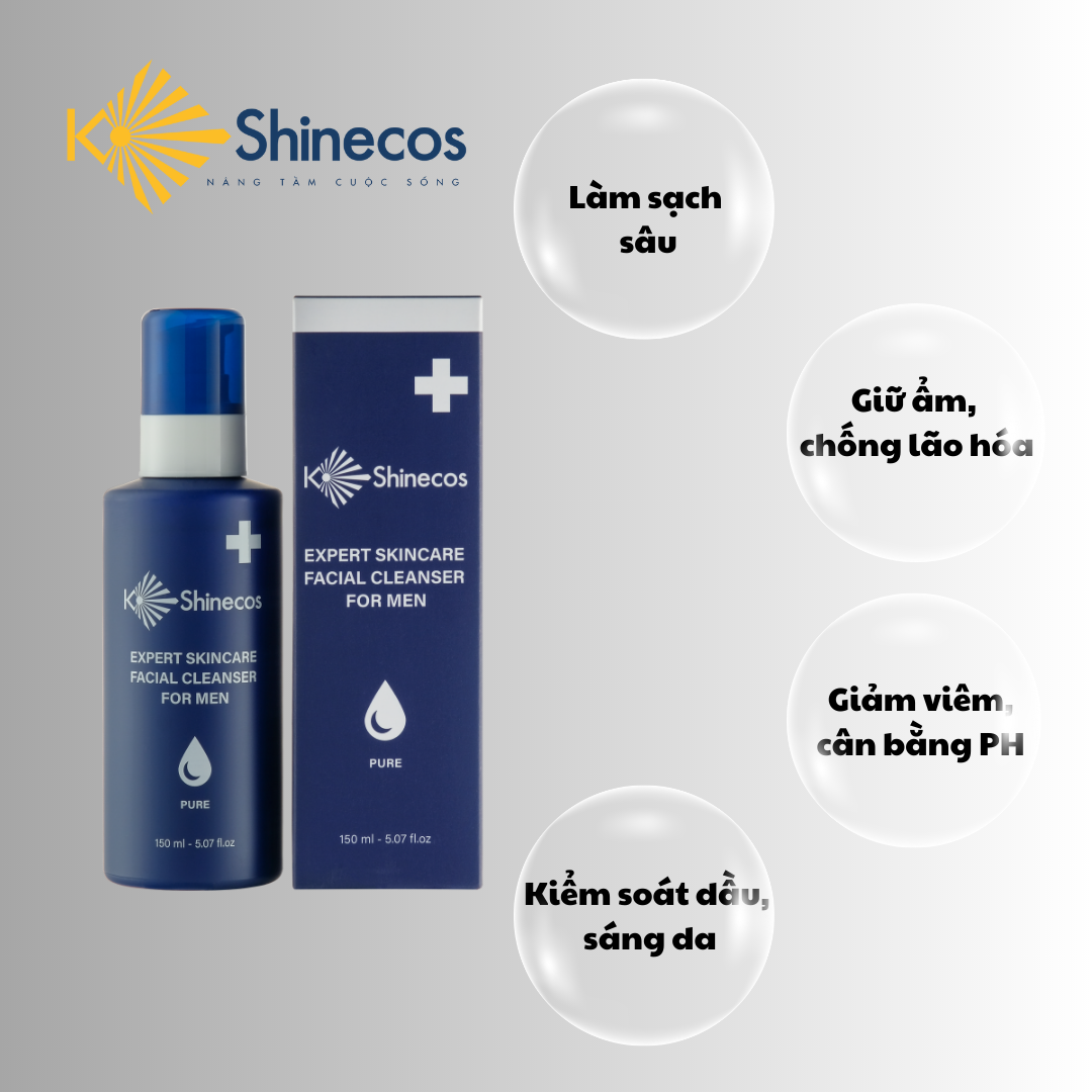 Sữa rửa mặt dành cho nam K Shinecos Expert Skincare Facial Cleanser For Men-duoc-ban-tai-LifeStyle and Household Appliances