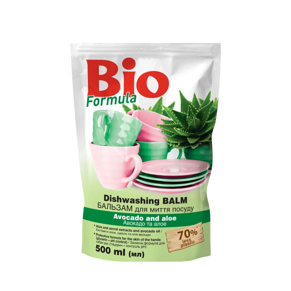 Nước rửa bát Bio Formula - Bơ và Lô Hội (Túi 500ml)