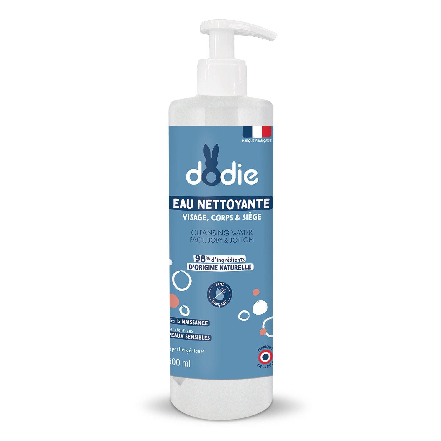 Nước tắm gội khô 3 trong 1 Dodie 500ml
