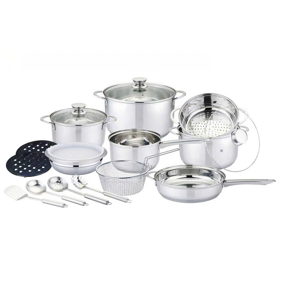 Bộ nồi chảo inox cao cấp 18 món Emberton EB 14201ST - Phân phối chính hãng