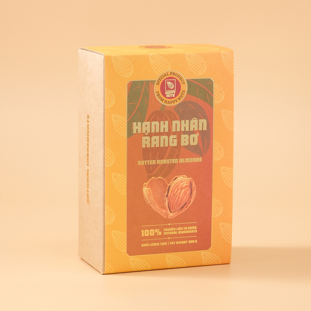 Hạnh nhân rang bơ (nguyên vỏ) Happy Nuts 500gr - 3