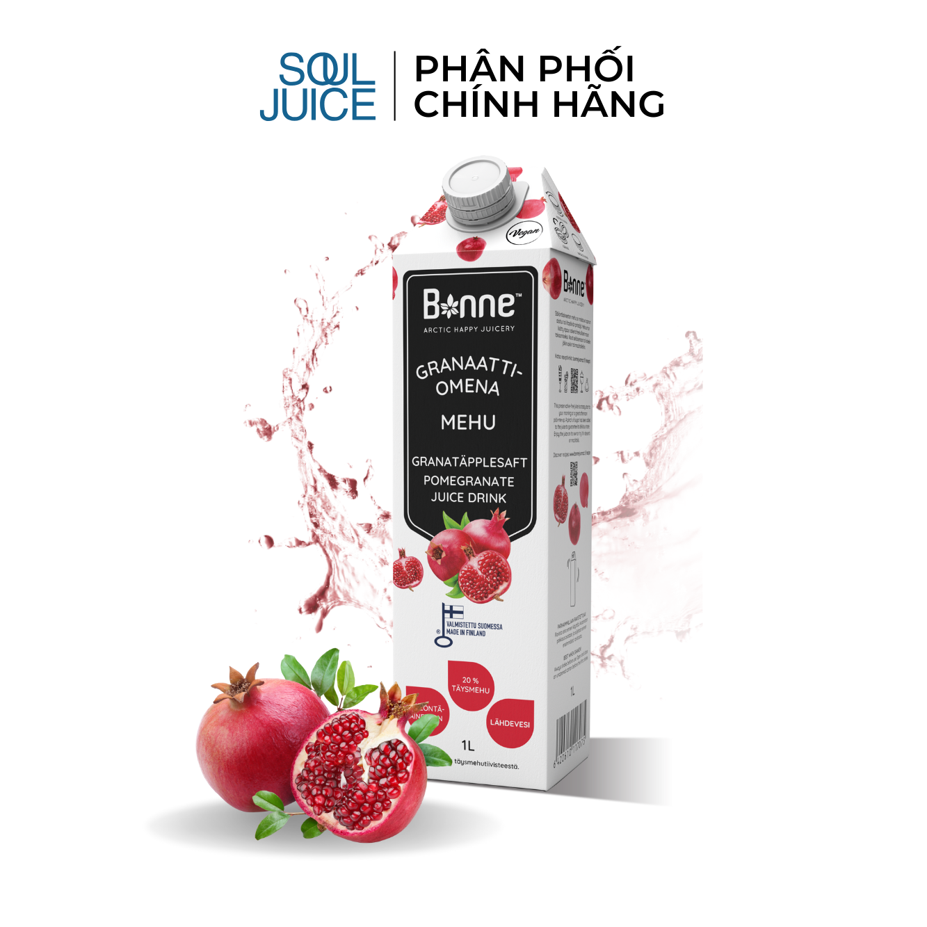 Nước ép quả lựu đỏ BONNE 1 lít - Phân phối chính hãng