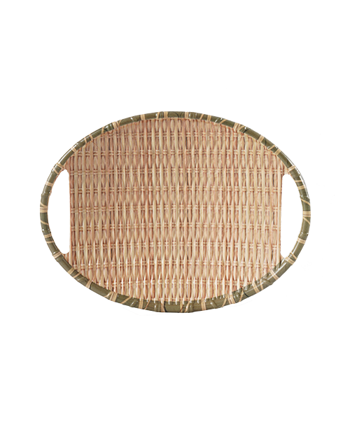 Dĩa mây tre đan oval có tay cầm Size 25.4_JM181002_378159 - Phân phối chính hãng