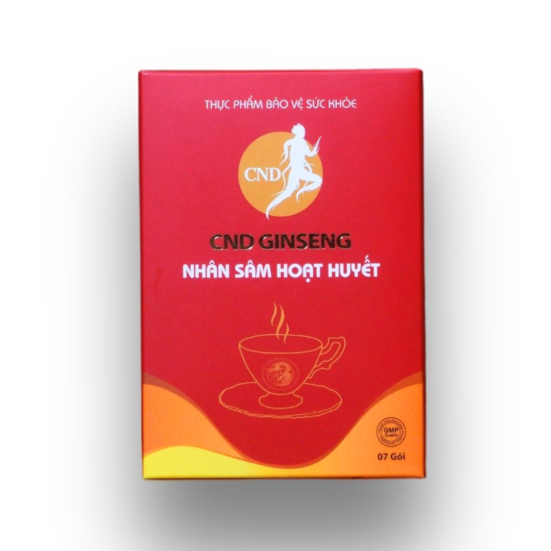 Sâm CND Ginseng Hoạt Huyết - Hỗ trợ tuần hoàn não, giảm đau đầu, chóng mặt - 7 gói