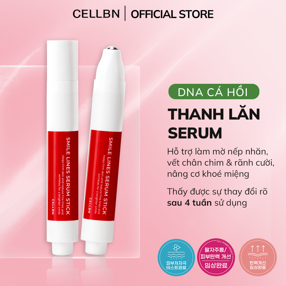 Thanh Lăn Serum CELLBN Hỗ Trợ Cải Thiện Nếp Nhăn Giúp Da Săn Chắc Peptide, Collagen & Adenosine 15ml - Phân phối chính hãng