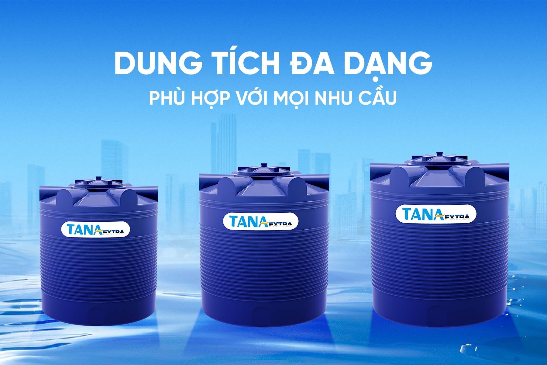 Bồn nhựa Tân Á 2000D EX- bồn đứng ( Phân phối từ khu vực Bình Định trở ra phía Bắc )