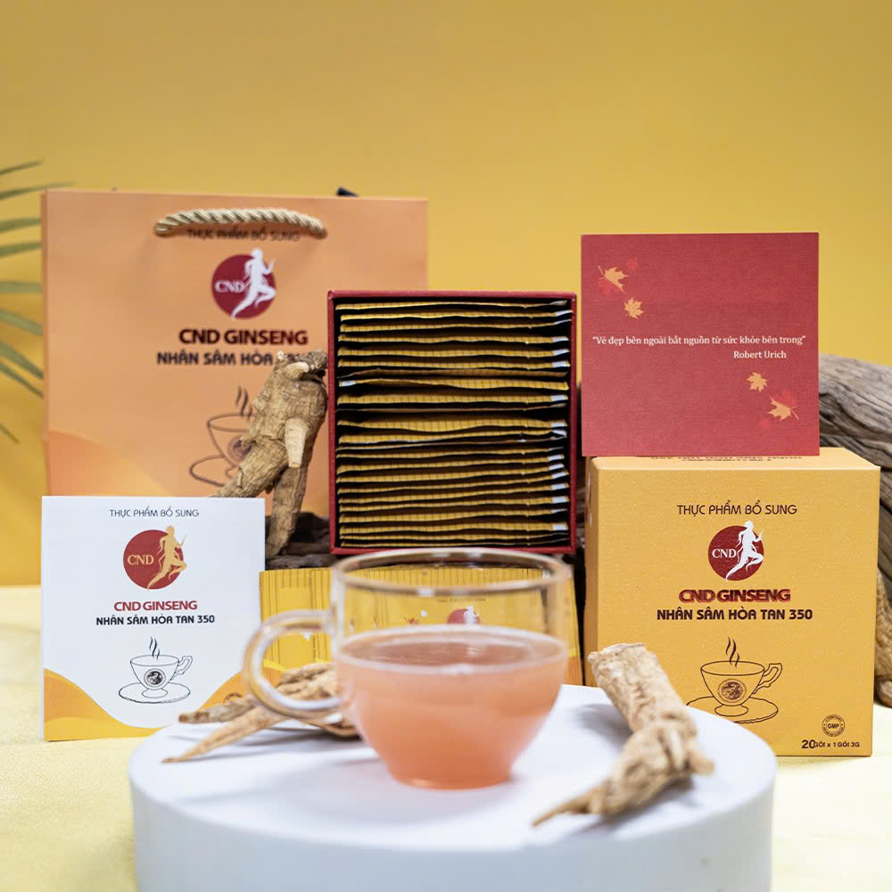 Thực phẩm bổ sung NHÂN SÂM HOÀ TAN 350 - 20 gói (kèm túi)