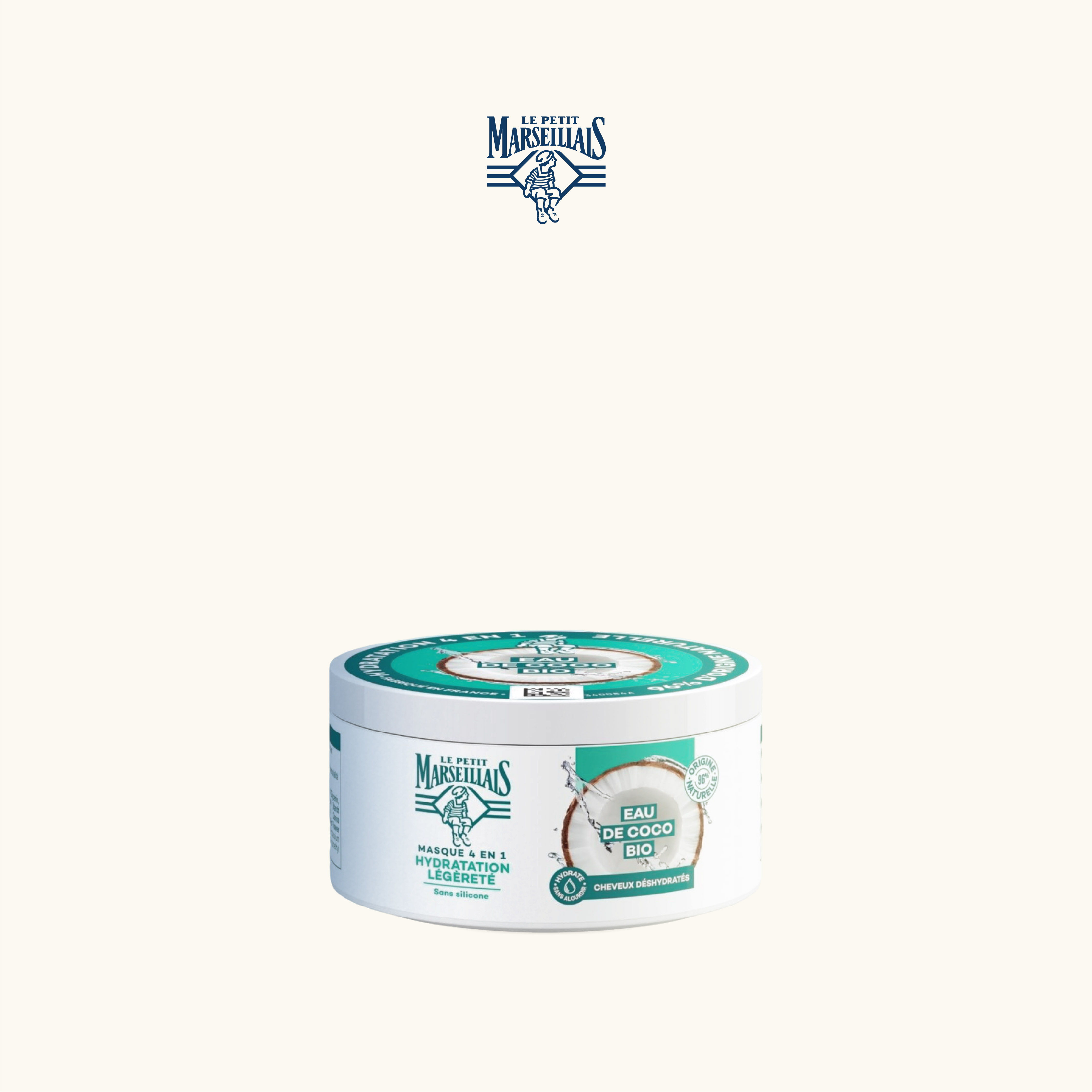 Mặt Nạ Tóc Le Petit Marseillais 4 Trong 1 Dưỡng Ẩm Dịu Nhẹ Với Nước Dừa Hữu Cơ 300ml - Phân phối chính hãng