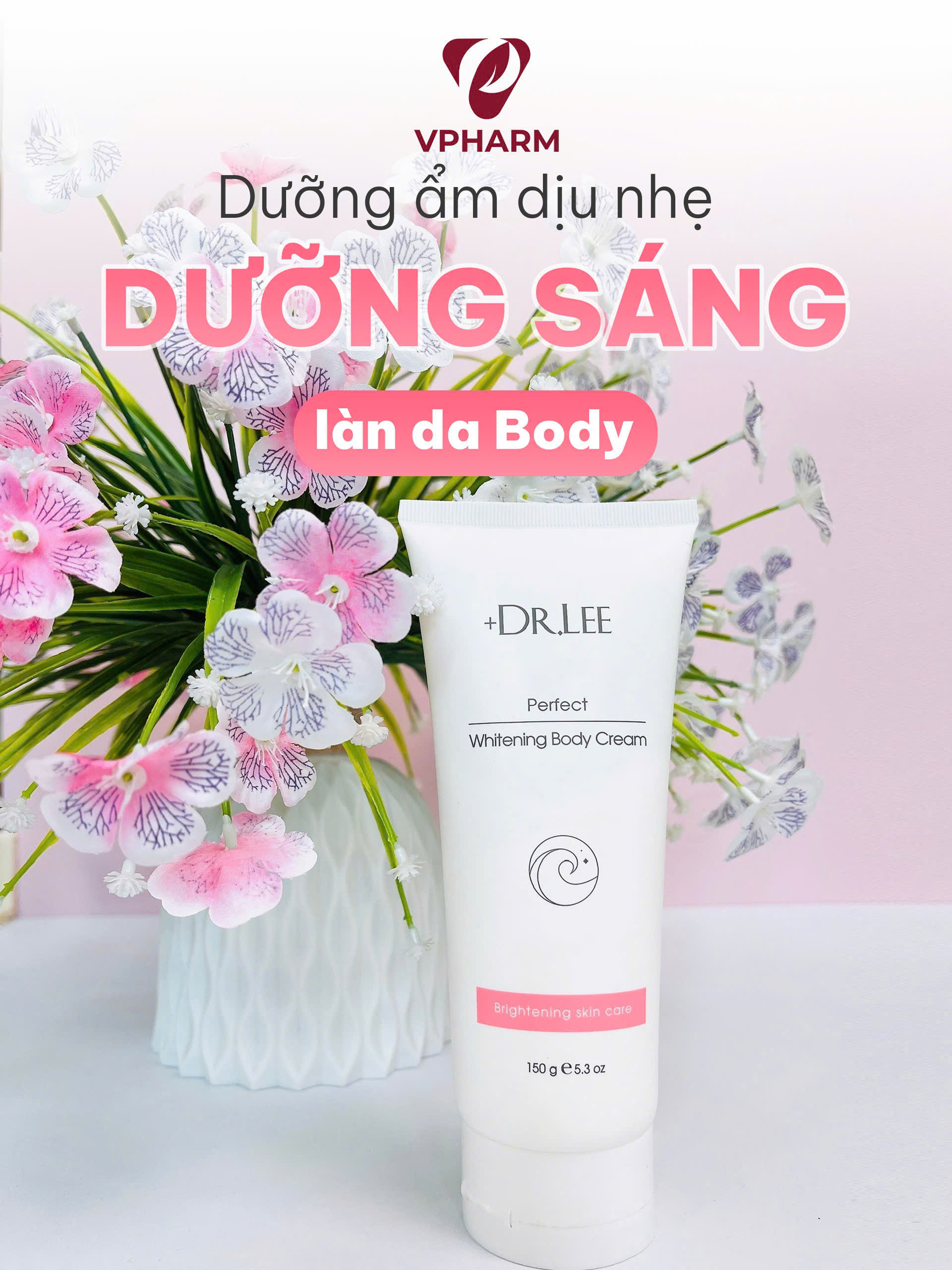 Kem dưỡng thể +Dr.lee hỗ trợ dưỡng sáng & đều màu da 150g - Perfect Whitening Body Cream