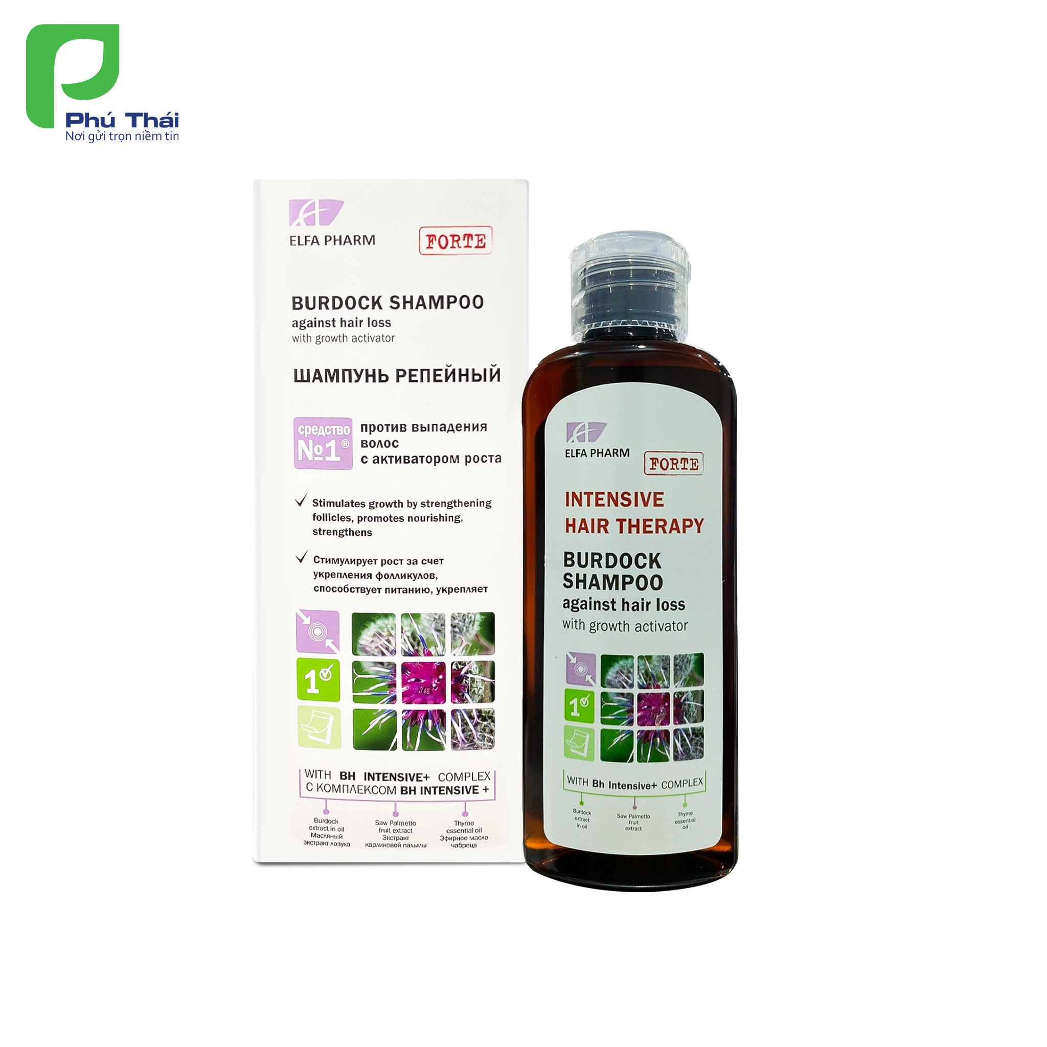 Dầu gội ngăn ngừa rụng tóc & hỗ trợ mọc tóc – Elfa Pharm (Chai 200ml) - Phân phối chính hãng