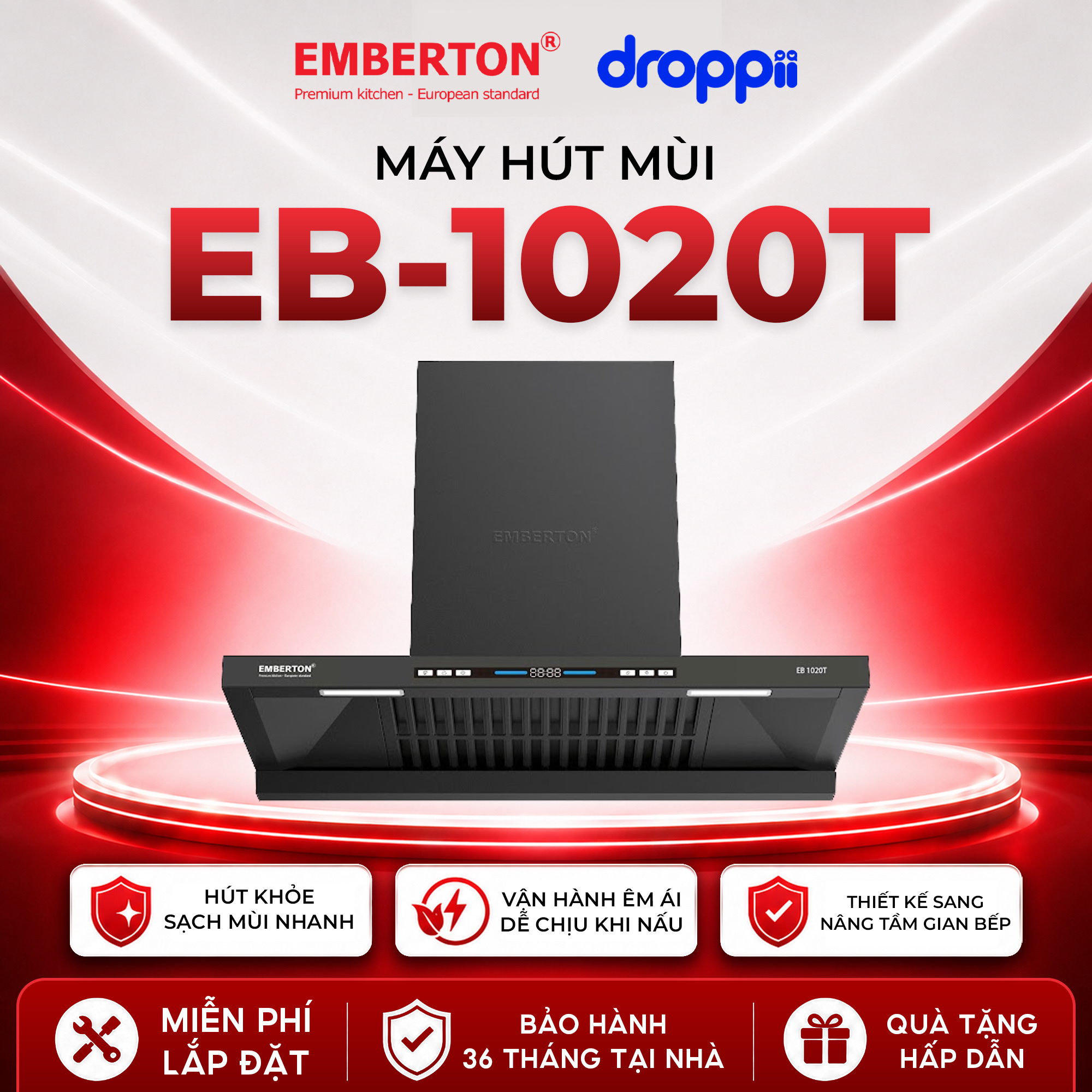 Hút mùi chữ T Emberton EB1020T - Phân phối chính hãng