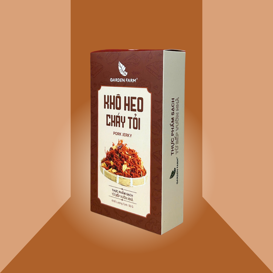 Khô heo cháy tỏi Garden Farm hộp 50g