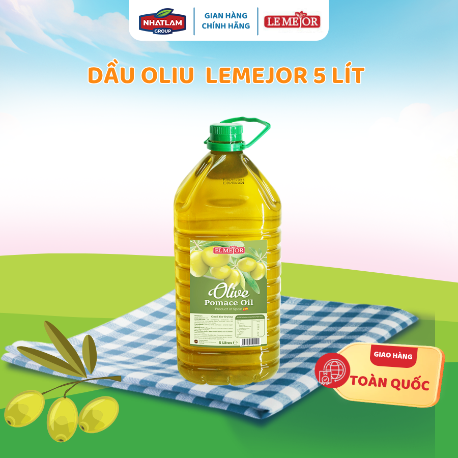 Dầu Ô Liu Pomace Le Mejor 5L – Giá Tốt Cho Nhà Hàng, Chiên Xào Tiết Kiệm - Phân phối chính hãng