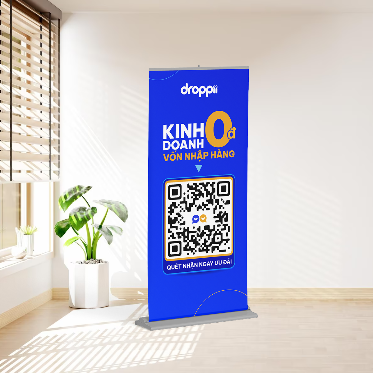 Standee QR Code loại cuốn cao cấp-duoc-ban-tai-PL Home & Health Store