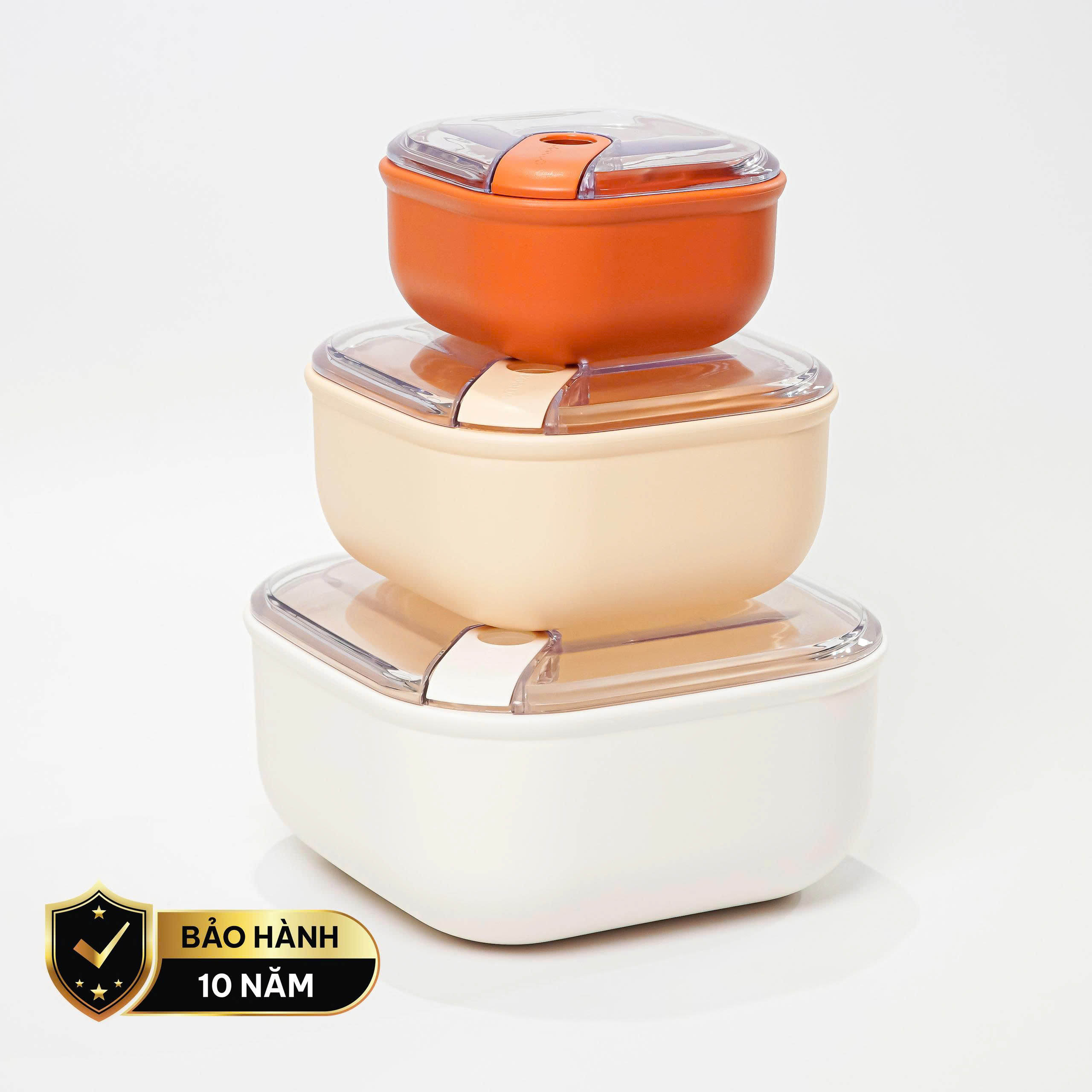 Set 3 hộp đựng thực phẩm (425-1000-2000ml) nhựa nguyên sinh pull box cao cấp OMADA - Model: M6753CA1