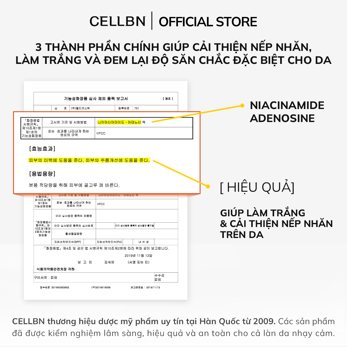 Serum Hỗ Trợ Giảm Nếp Nhăn Mặt & Cổ idebenone CELLBN - Căng mướt & săn chắc da -  30ml