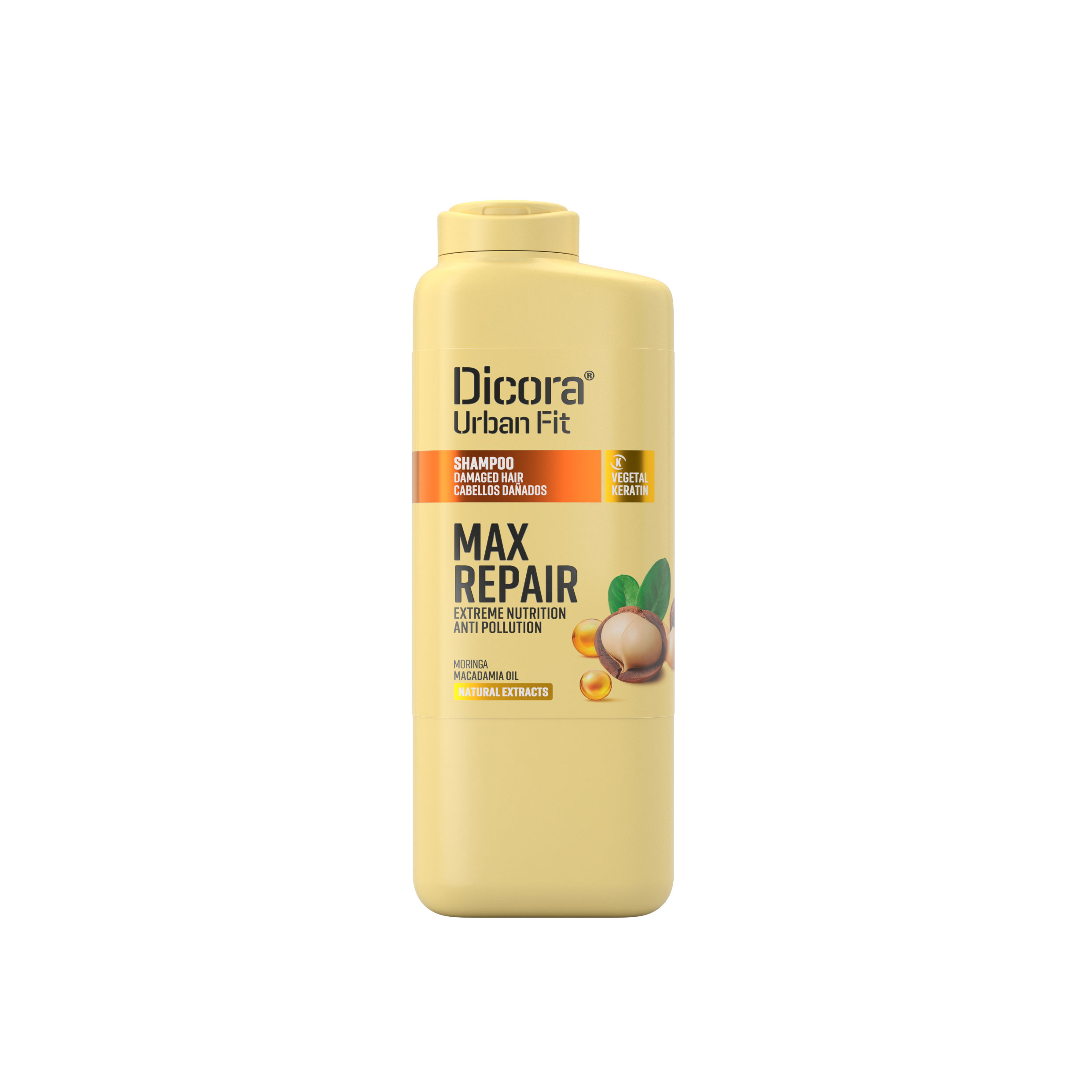 Dầu gội Dicora Urban Fit - Dành cho tóc hư tổn, chiết xuất tinh dầu mắc ca (400ml)