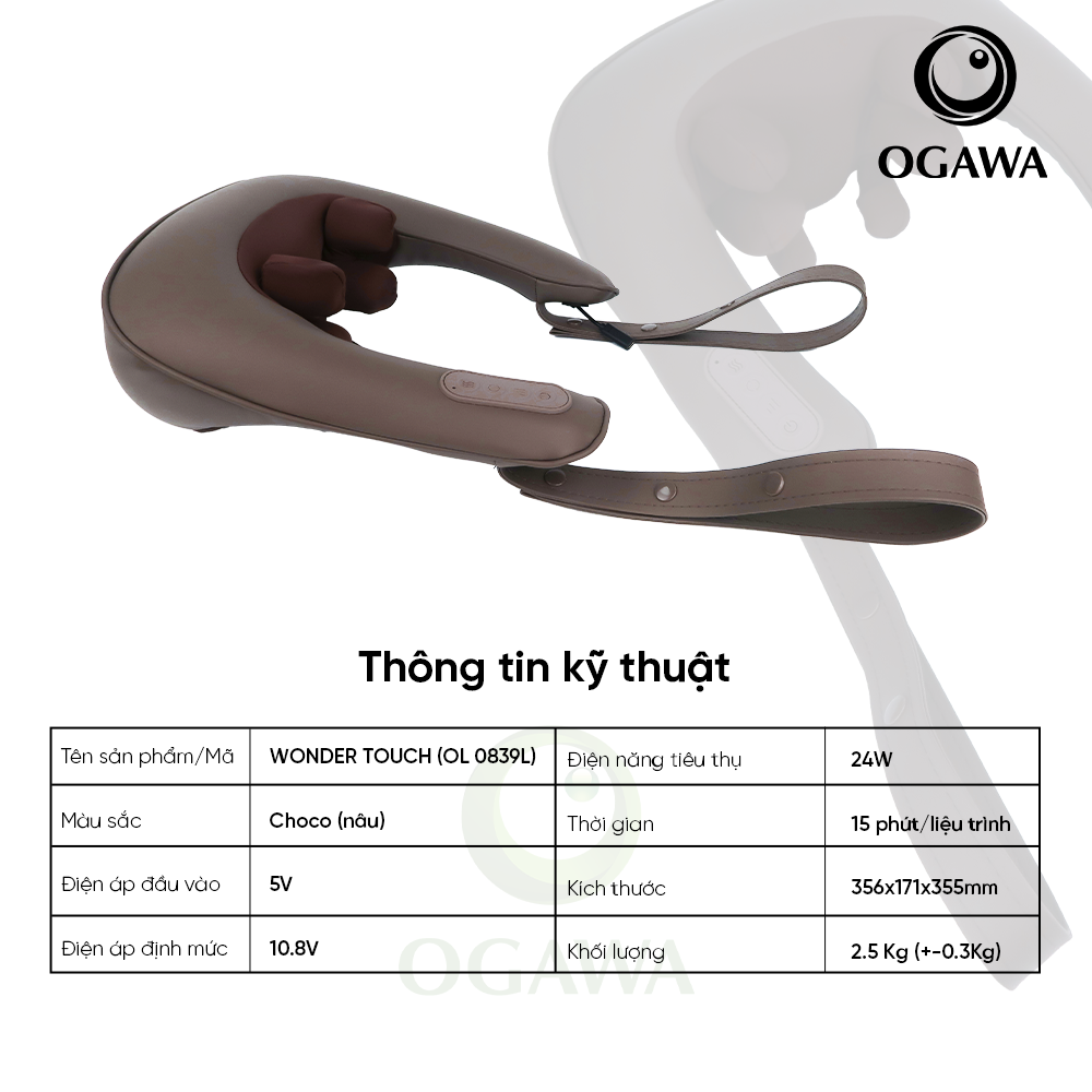 Máy massage cổ Wonder Touch, hiệu Ogawa (OL-0839A)-Ogawa Neck Massager Wonder Touch (OL-0839A)-duoc-ban-tai-PL Home & Health Store