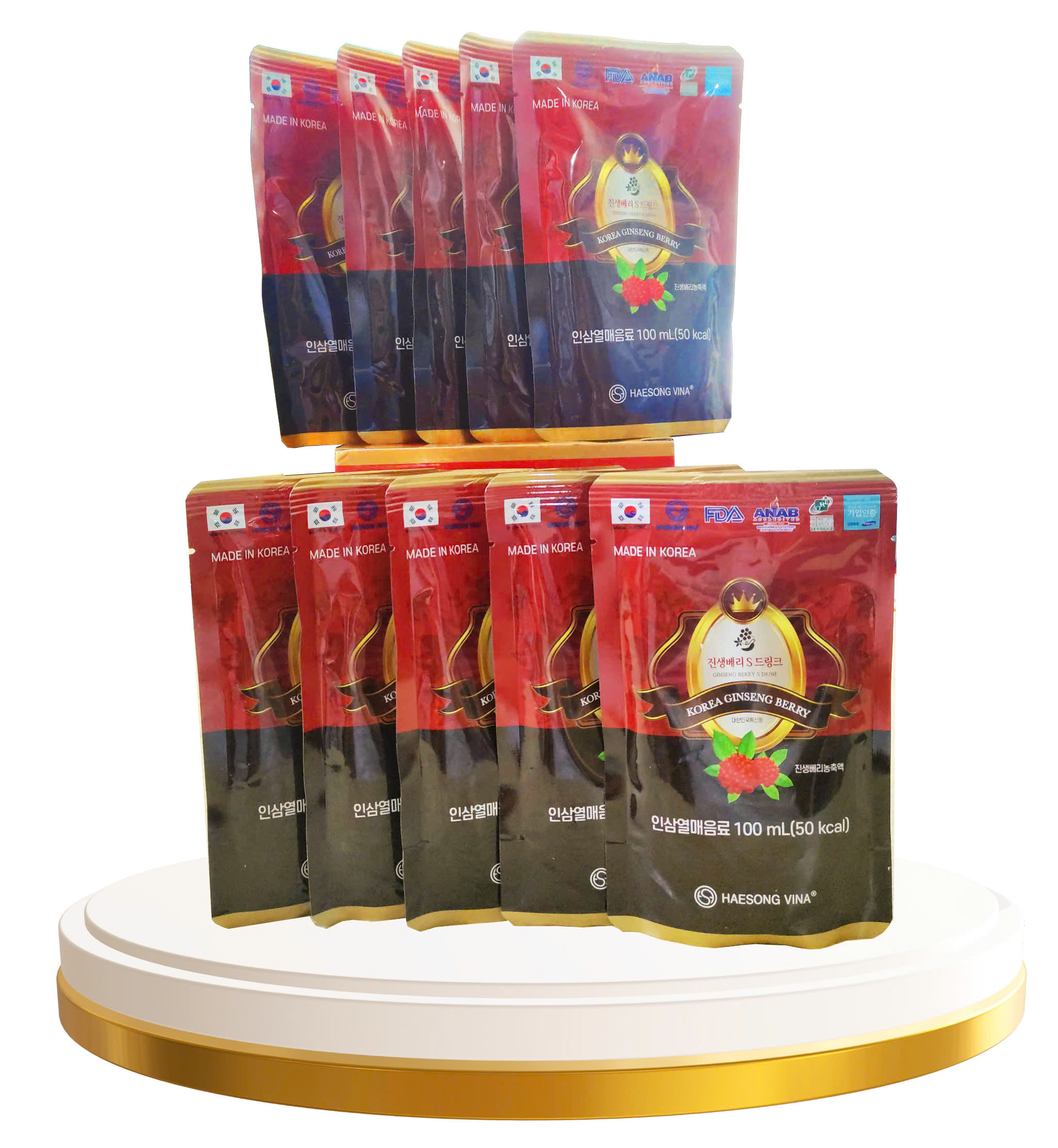 Nước uống Quả Nhân Sâm – Ginseng Berry S Drink (hộp 10 gói + túi)