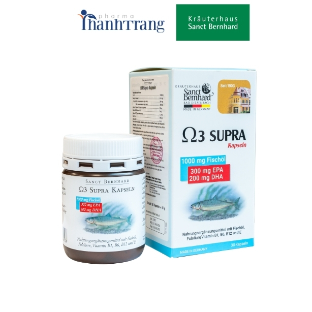 Viên uống Omega 3 SUPRA hỗ trợ giảm mỡ máu tốt cho tim mạch, não bộ, thị lực (hộp 30 viên) - 4
