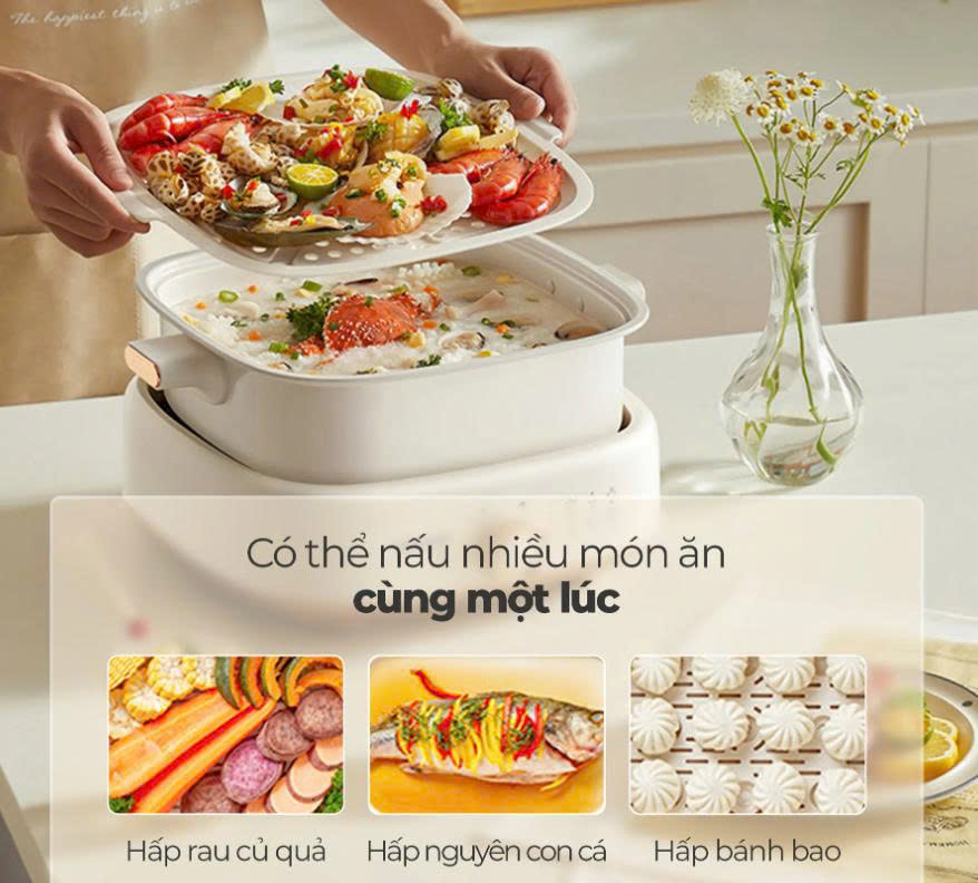 Nồi hấp lẩu 2 in 1 Magic Eco AC-281