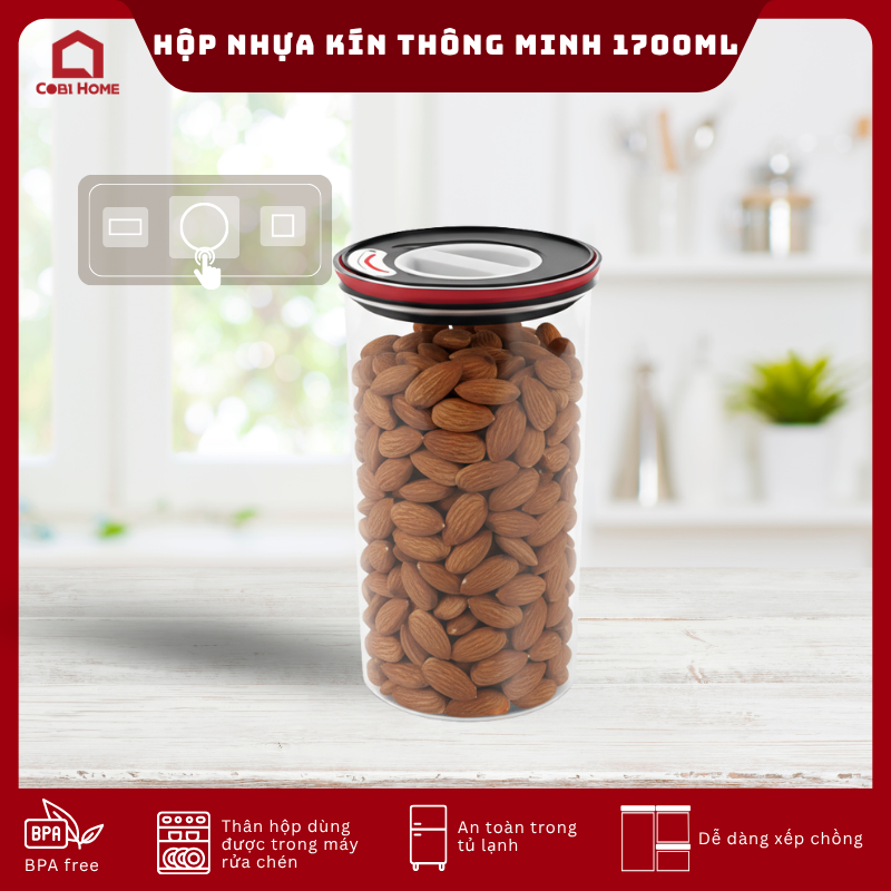Hộp nhựa kín thông minh 1700ml_364383 - Phân phối chính hãng