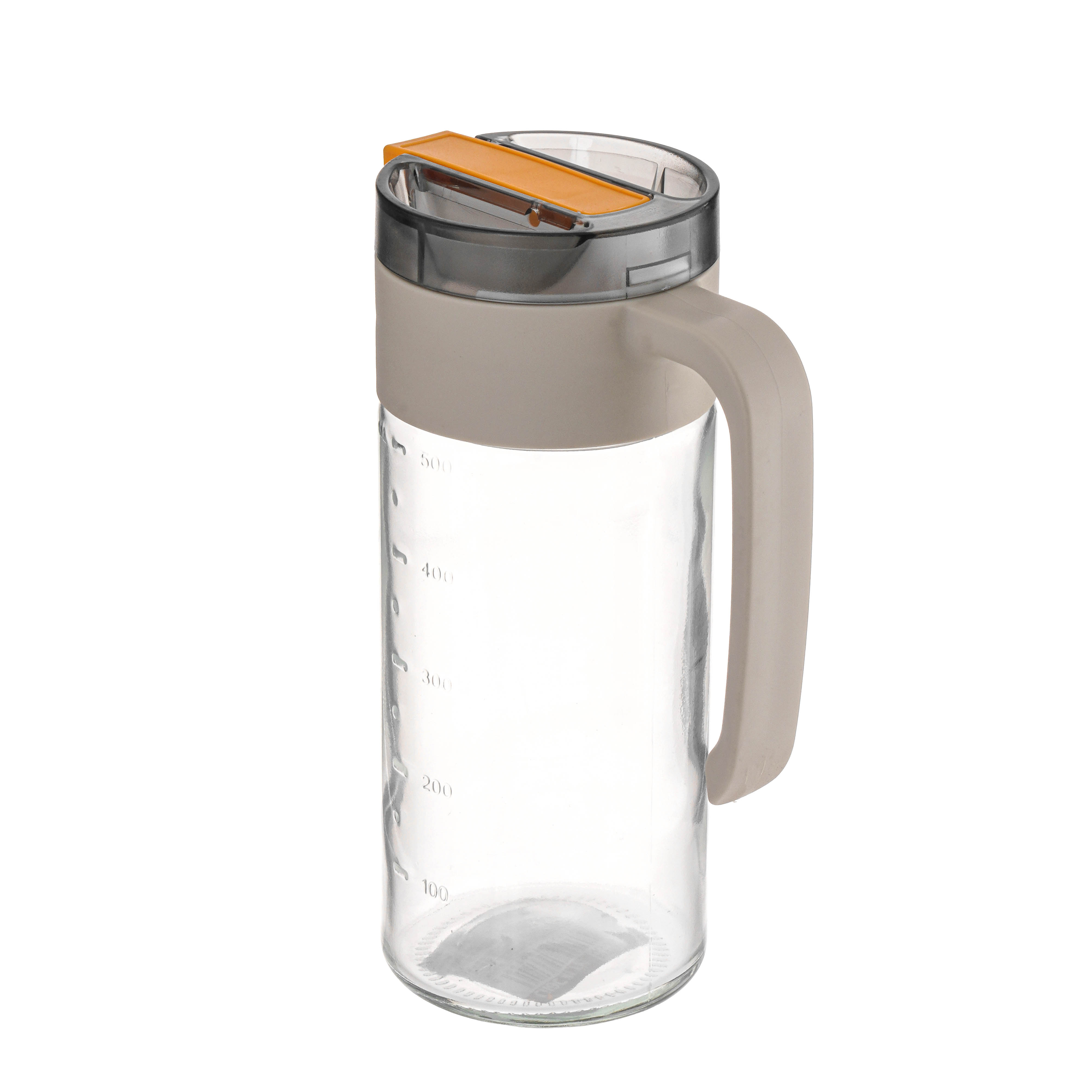 Bình dầu thủy tinh tự mở nắp có tay cầm màu ngẫu nhiên dung tích 560ml_376069