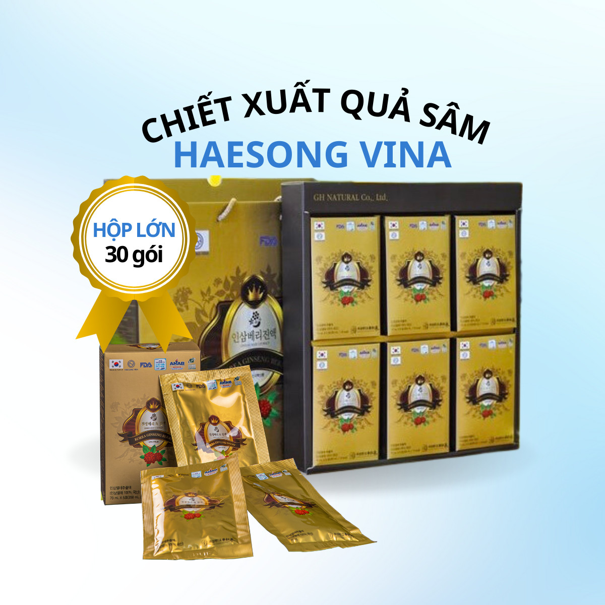 Chiết xuất Quả Sâm Ginseng Berry N Extract (70ml x 30 gói) - Phân phối chính hãng