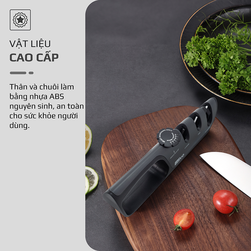 Dụng cụ mài dao 3 tầng Olivo KS1